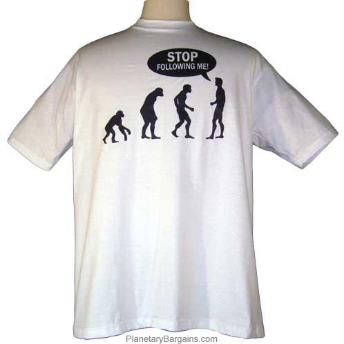 Funny Stop Following Me Evolution Shirt
